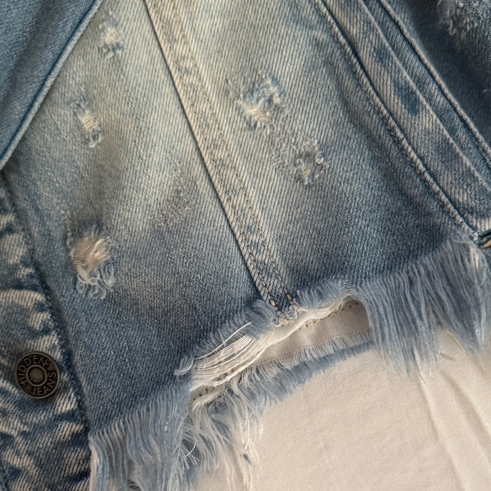 Distressed Denim Jacket by Hidden - Picture 9 of 16